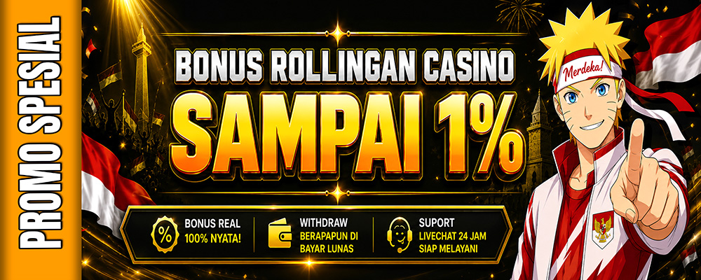 BONUS ROLLINGAN CASINO 1%